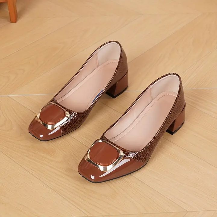 Taryn - Zapatos Ortopédicos De Cuero Con Puntera Redondeada