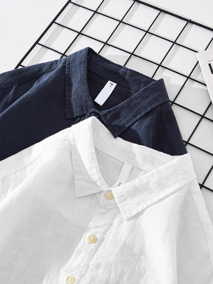 Antuan - Cómoda Camisa de Manga Larga con Bolsillo Delantero