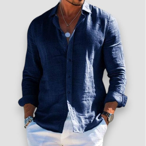 Edmur - Elegante Camisa De Verano De Manga Larga