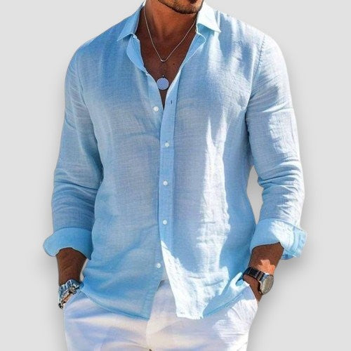 Edmur - Elegante Camisa De Verano De Manga Larga