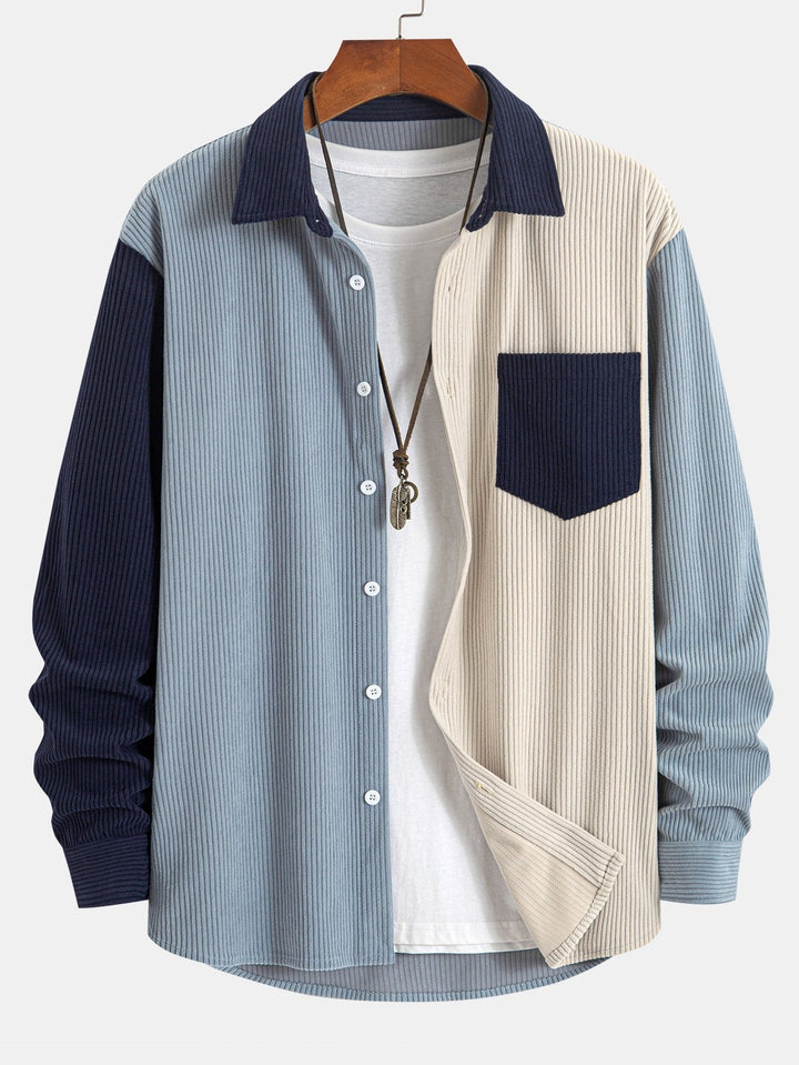 Dariel - Conjunto De Camisa y Pantalones De Pana Con Parches