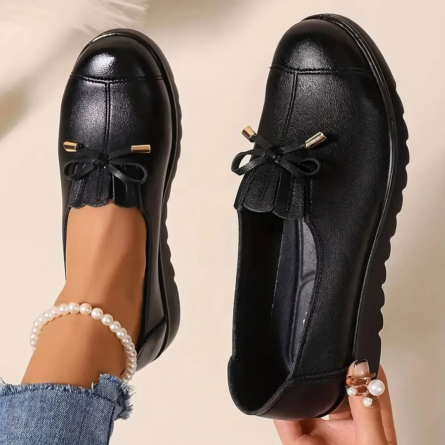 Chelina - Mocasines Con Suela De Cuña Gruesa