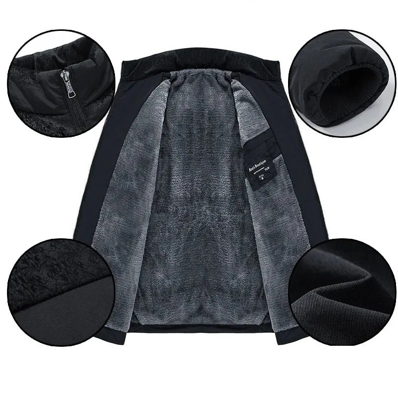 Marenz - Chaqueta Con Forro Polar Y Cremallera Frontal