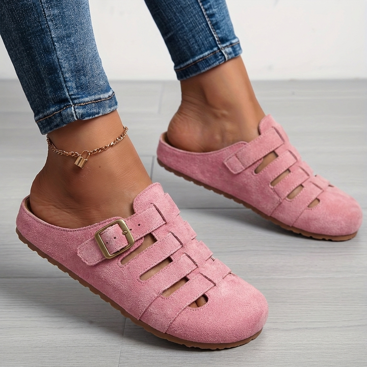 Natiy - Sandalias Tipo Mule Sin Cordones de Ante