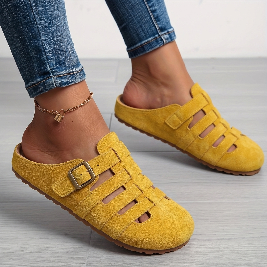 Natiy - Sandalias Tipo Mule Sin Cordones de Ante