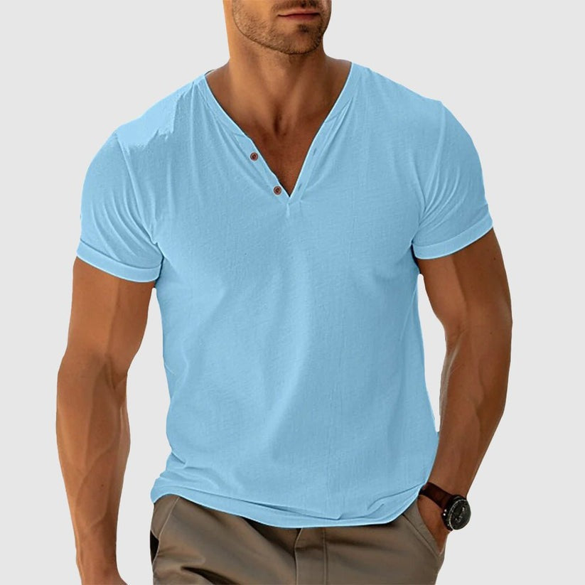 Eligio - Camiseta de Punto Con Botón