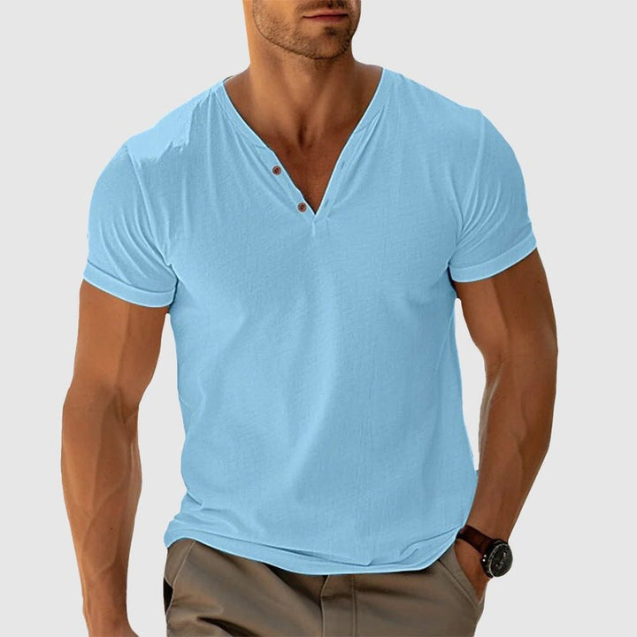 Eligio - Camiseta de Punto Con Botón