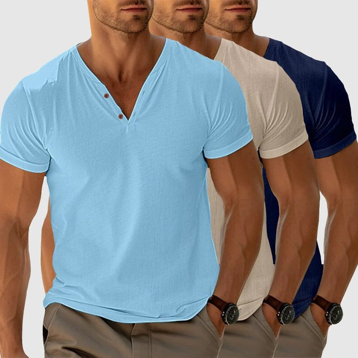 Eligio - Camiseta de Punto Con Botón