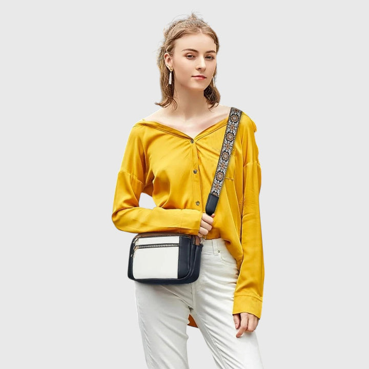 Sharena - Bolso Bandolera Con Correa De Flores
