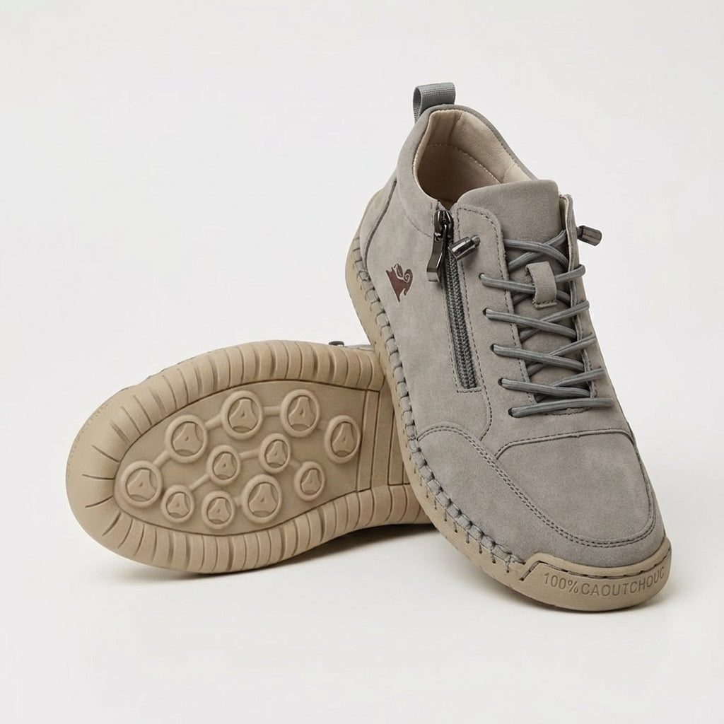 Schreiner - Zapatillas Deportivas con Cordones y Cremallera Con Costuras en Contraste