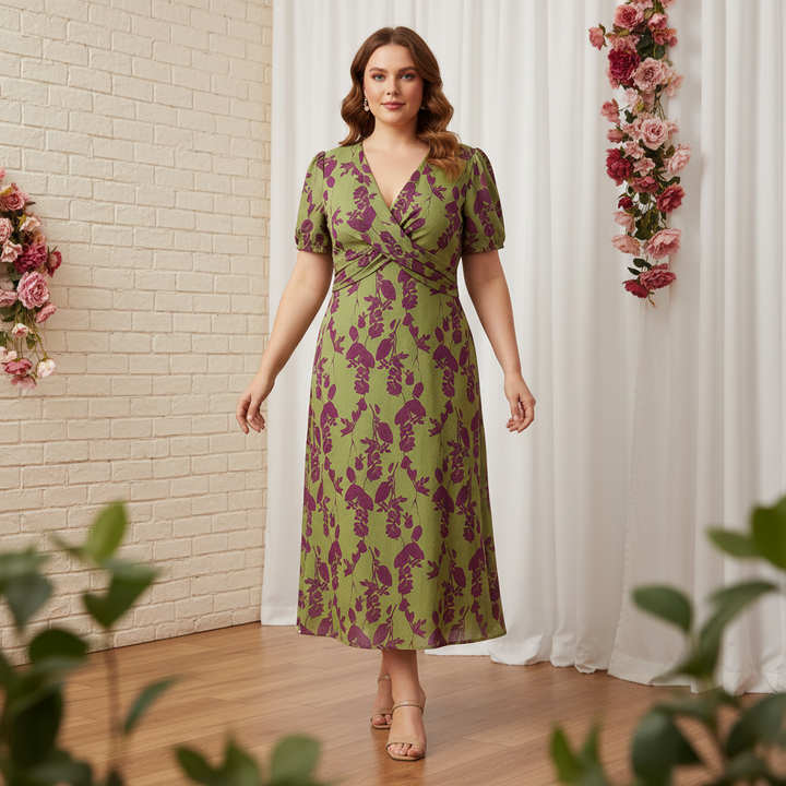 Lonica - Elegante Vestido Con Cuello en V