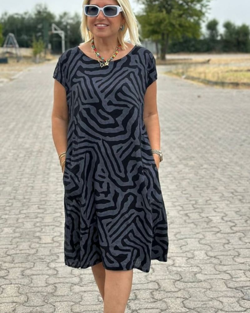 Dorothee - Vestido De Algodón Suave Con Bolsillos Laterales
