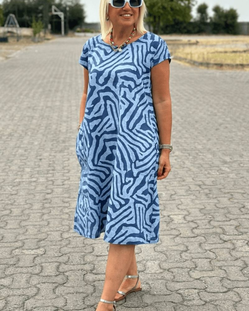 Dorothee - Vestido De Algodón Suave Con Bolsillos Laterales