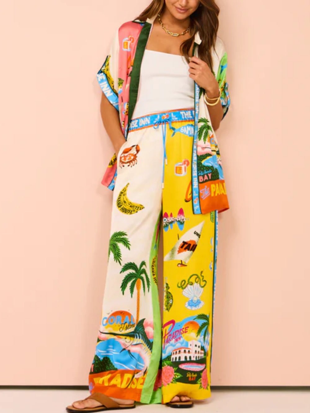 Renila - Conjunto Estampado «Estilo Veraniego En Playa Soleada»