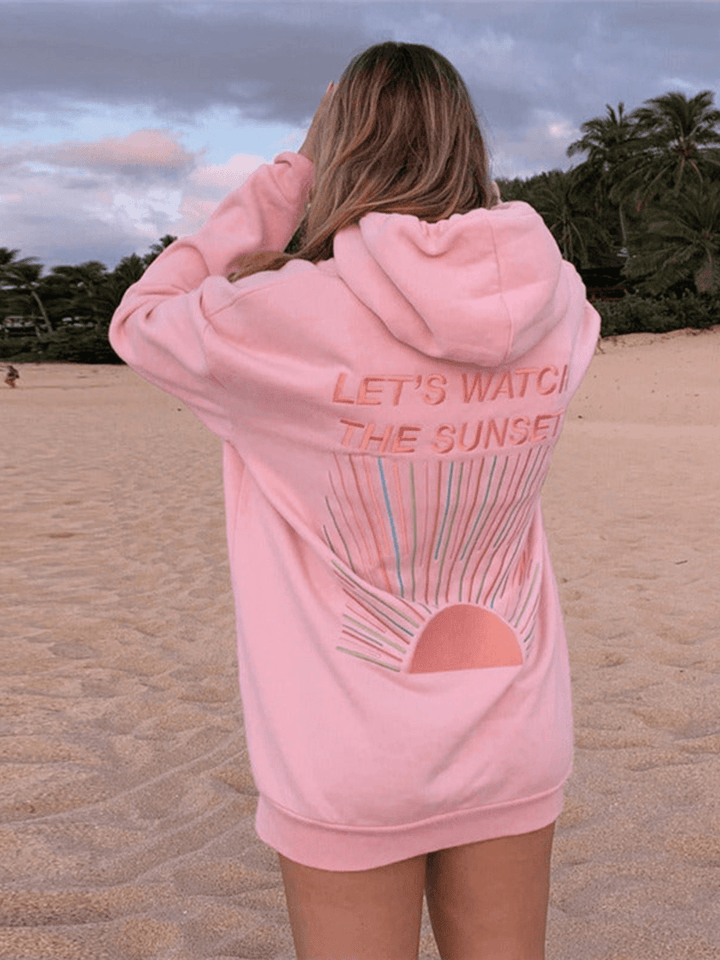Norvile - Sudadera Con Capucha Sunset de Moda