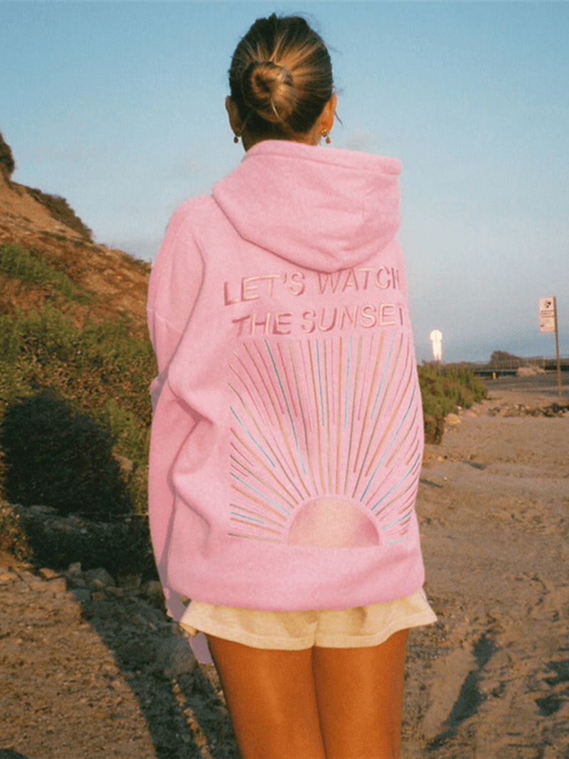 Norvile - Sudadera Con Capucha Sunset de Moda
