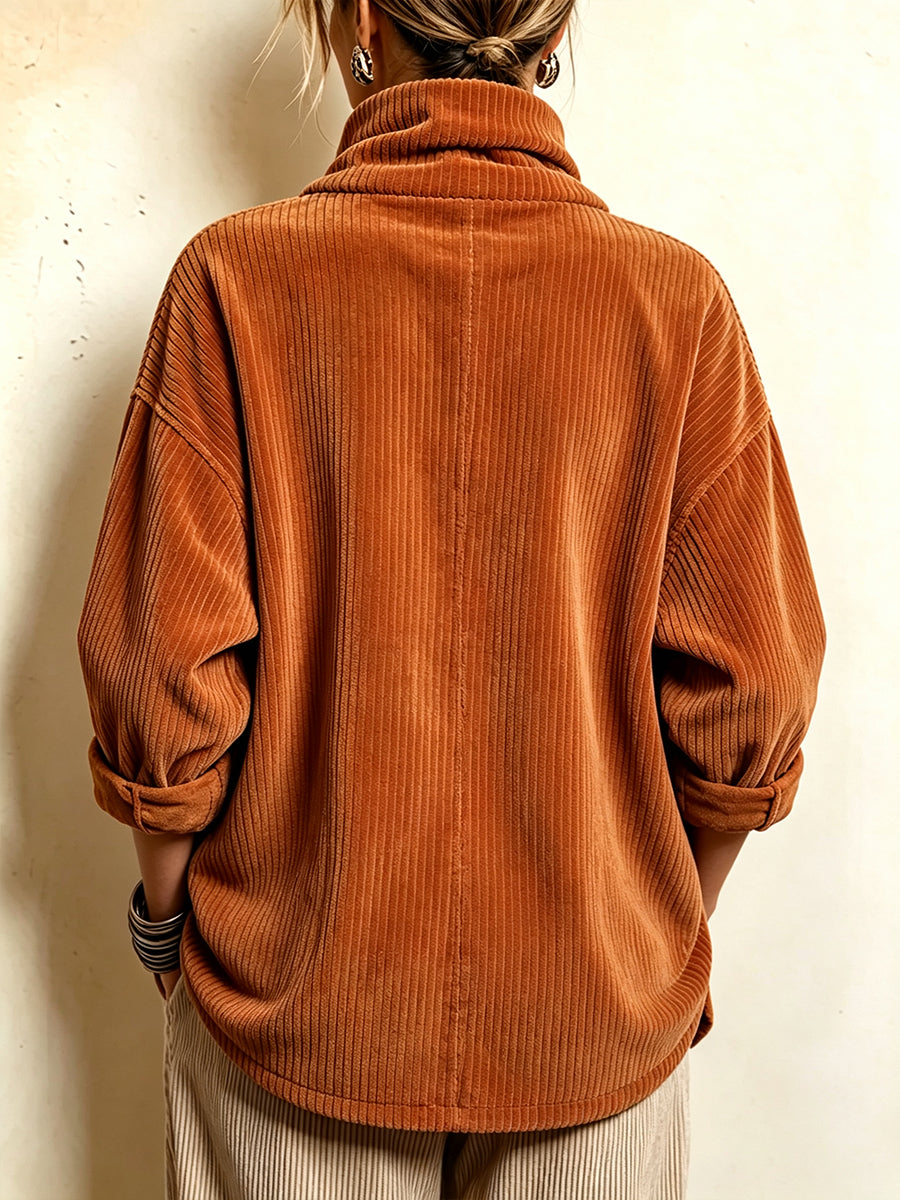 Sisuda  - Chaqueta Asimétrica De Pana Con Botones