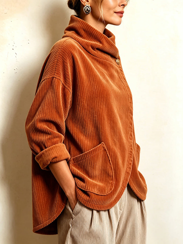 Sisuda  - Chaqueta Asimétrica De Pana Con Botones