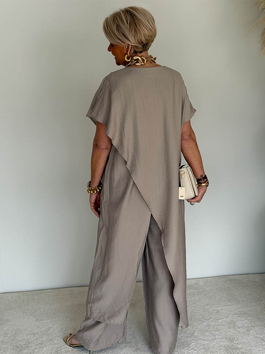 Iasmim - Vestido Holgado Cómodo Y Asimétrico
