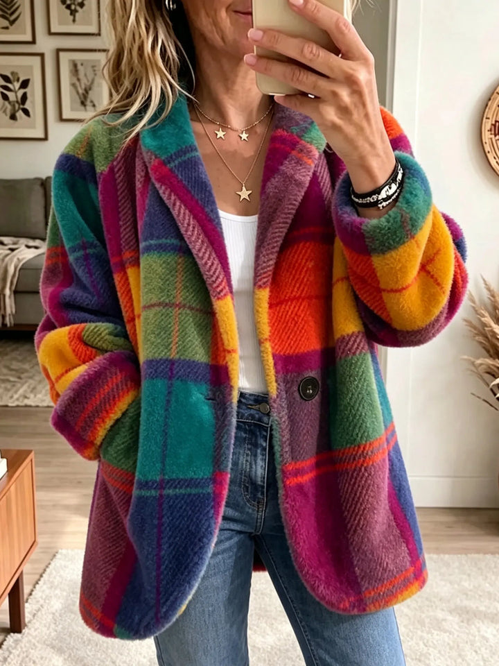 Noralia - Abrigo a Cuadros Multicolor