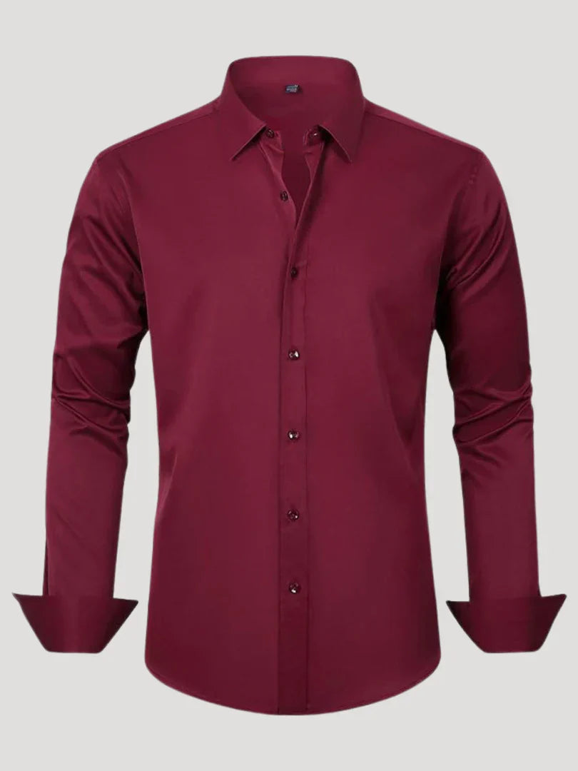 Bordon - Camisa Elástica Sin Planchar Con Botones