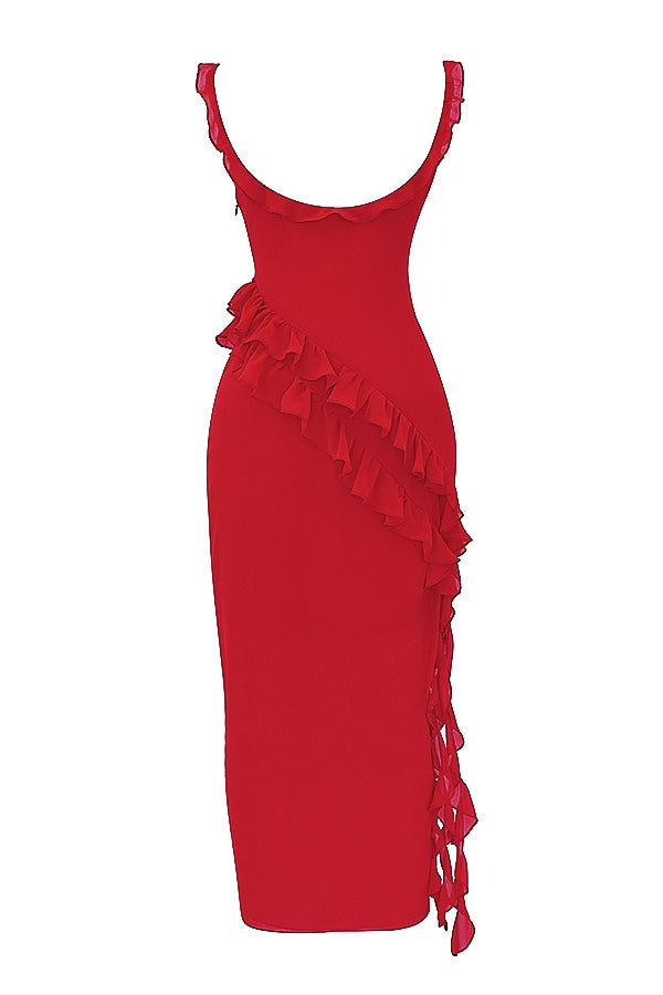 Mayumi - Vestido Largo Con Volantes