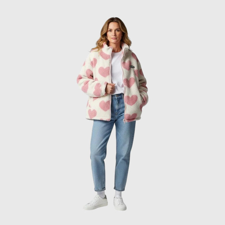 Almit - Chaqueta De Manga Larga Con Estampado de Corazones
