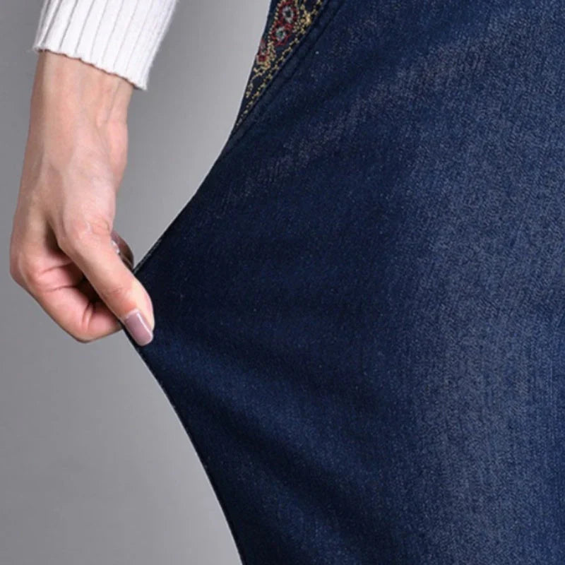 Sofiya - Vaqueros Casuales De Corte Ajustado Con Bolsillo Lateral