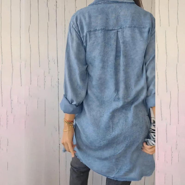 Christiane - Vestido Camisero Oversize de Denim