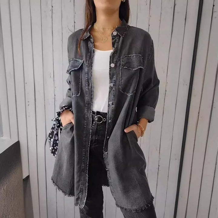 Christiane - Vestido Camisero Oversize de Denim