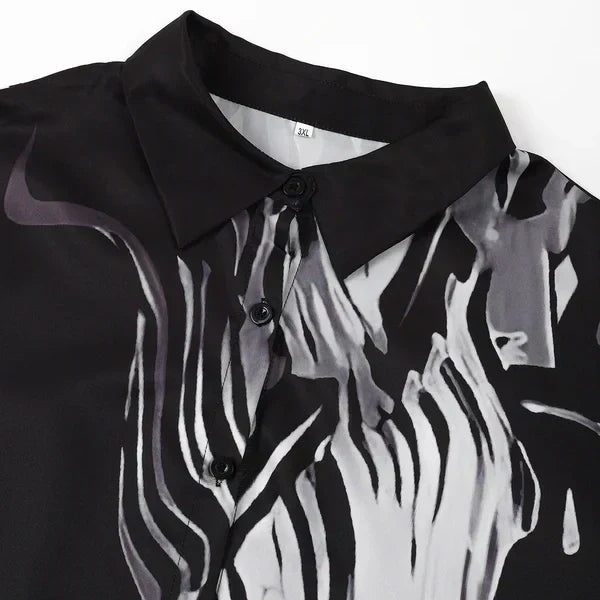 Quenira - Conjunto de 2 Piezas con Vestido Camisero Fluido