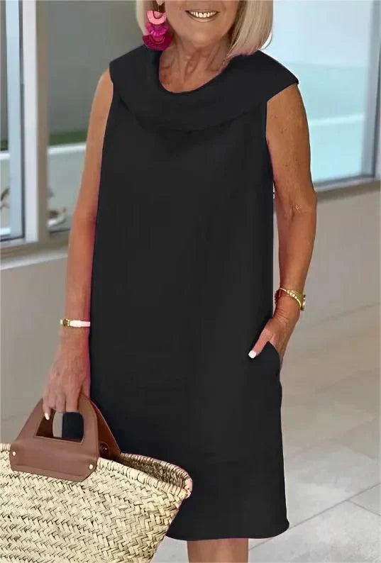 Sinja - Vestido De Moda De Algodón y Lino