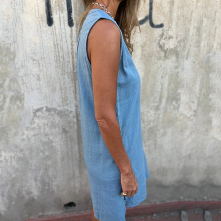 Paula - Vestido Sin Mangas Con Cuello En V