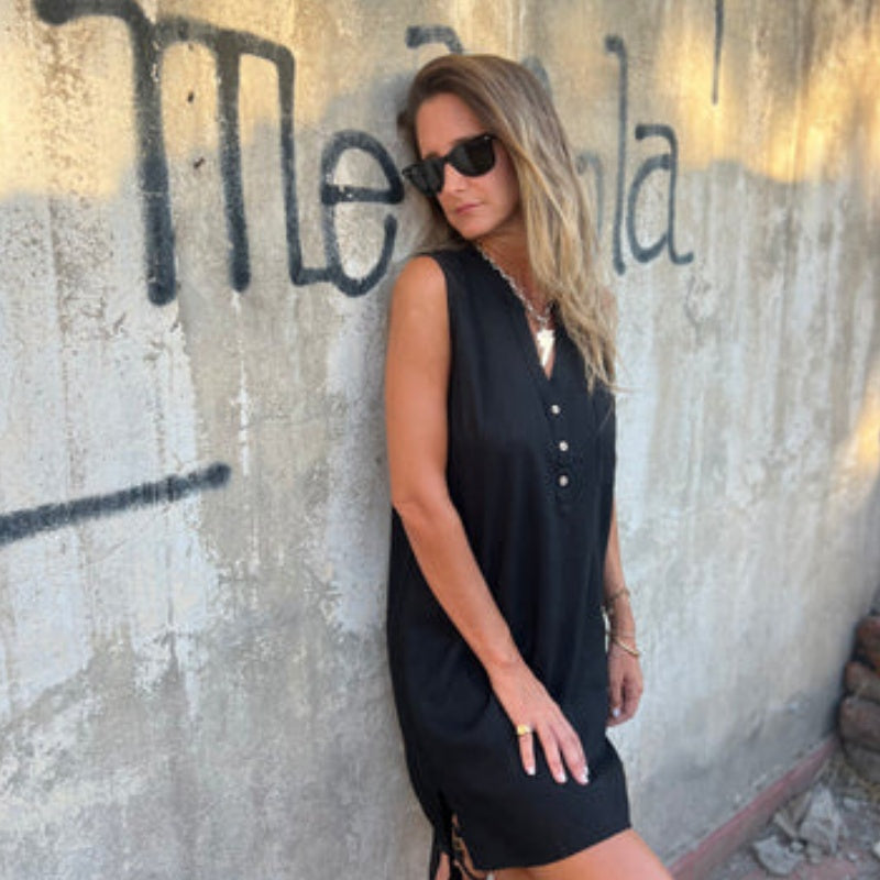 Paula - Vestido Sin Mangas Con Cuello En V