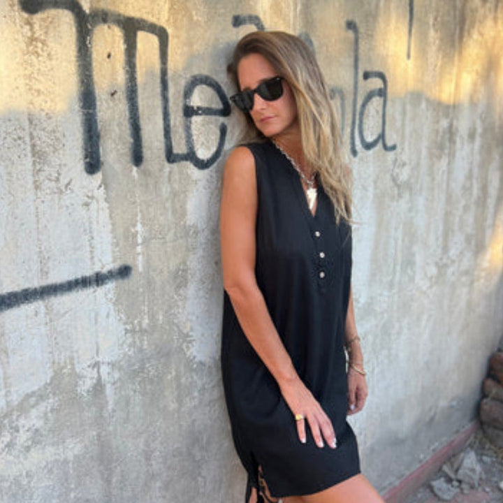 Paula - Vestido Sin Mangas Con Cuello En V