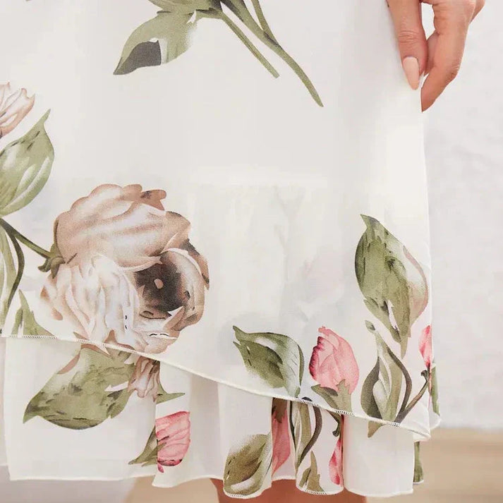 Merita - Vestido De Gasa Con Pétalos A La Ultima Moda