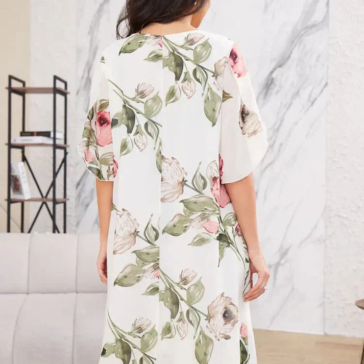 Merita - Vestido De Gasa Con Pétalos A La Ultima Moda