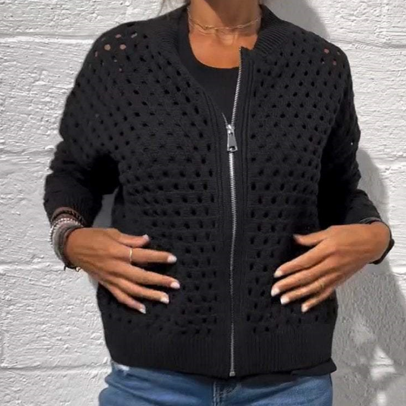Raluca - Chaqueta Informal De Punto Con Cremallera