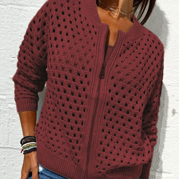 Raluca - Chaqueta Informal De Punto Con Cremallera