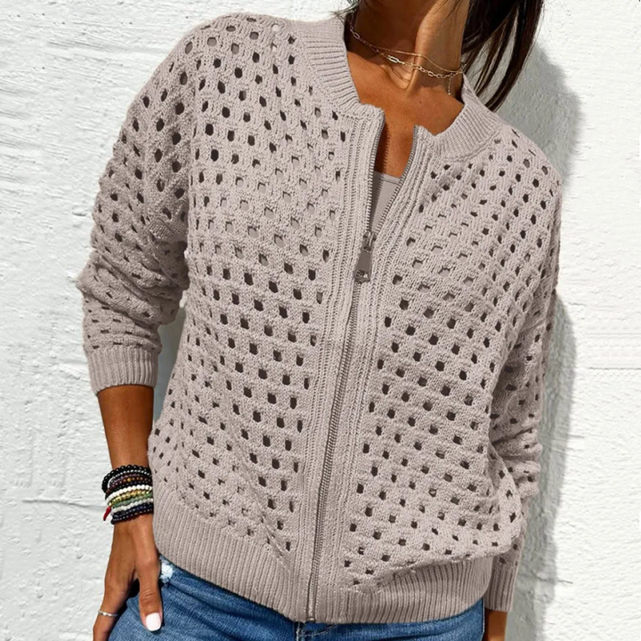 Raluca - Chaqueta Informal De Punto Con Cremallera