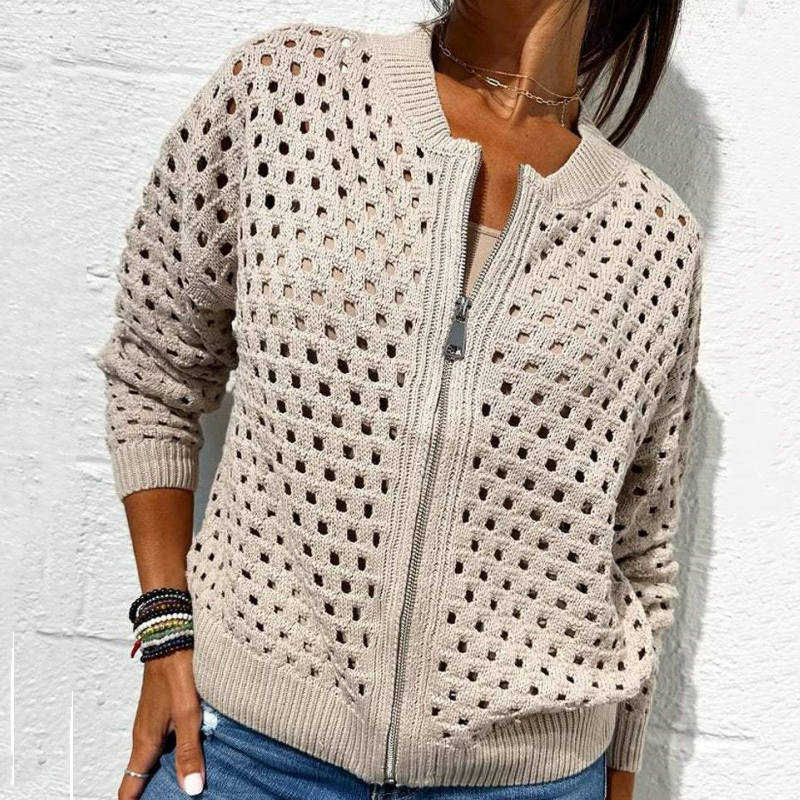 Raluca - Chaqueta Informal De Punto Con Cremallera