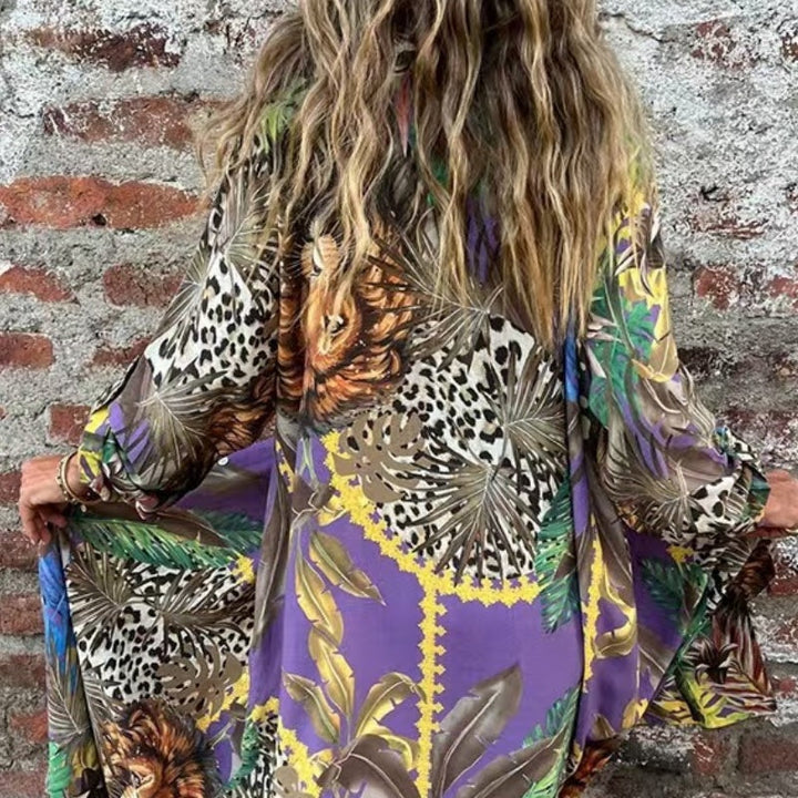 Roelie - Vestido Estampado De Manga Larga