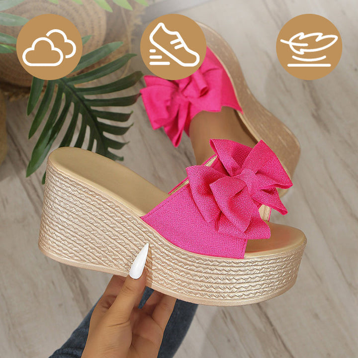 Sloane - Cómodas Zapatillas Con Lazo y Suela Gruesa
