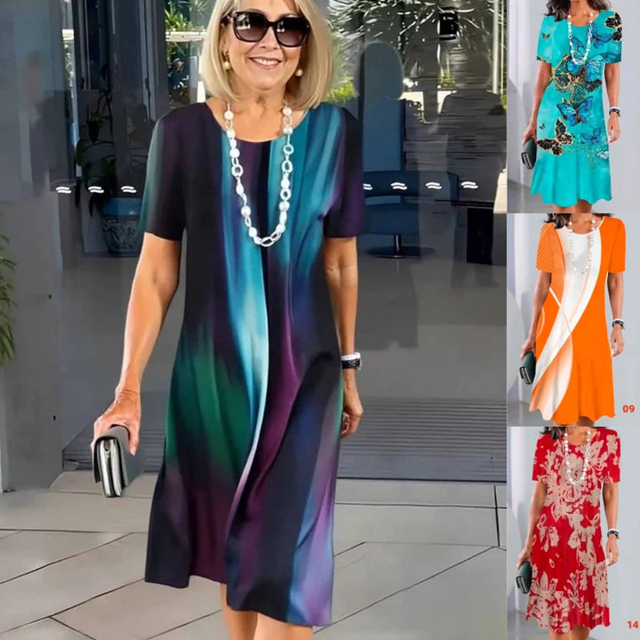 Lourah – Vestido Midi Plisado Estampado
