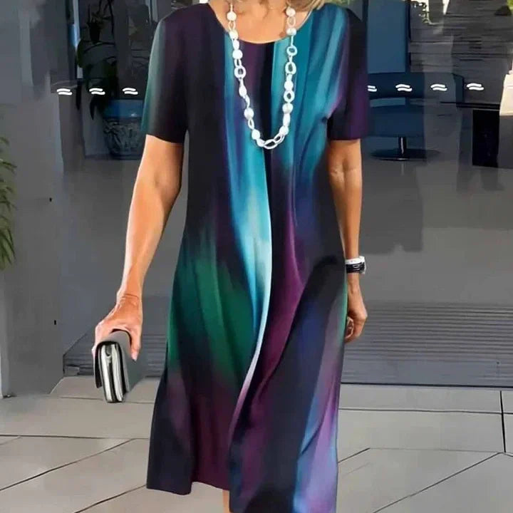 Lourah – Vestido Midi Plisado Estampado