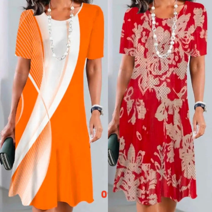 Lourah – Vestido Midi Plisado Estampado