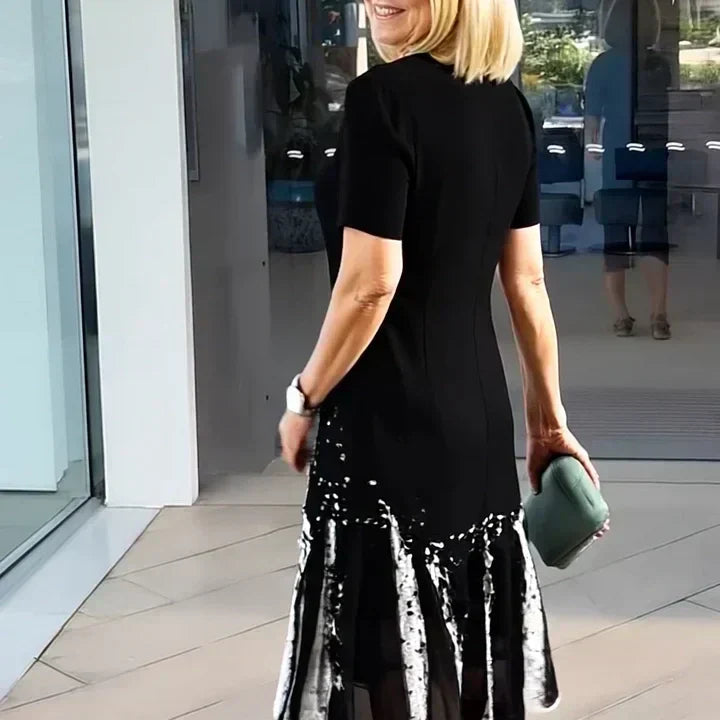 Lourah – Vestido Midi Plisado Estampado