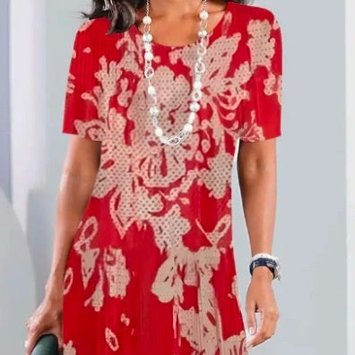 Lourah – Vestido Midi Plisado Estampado