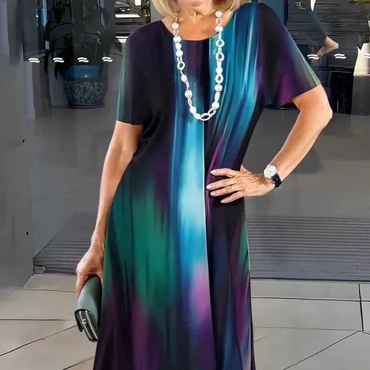 Lourah – Vestido Midi Plisado Estampado