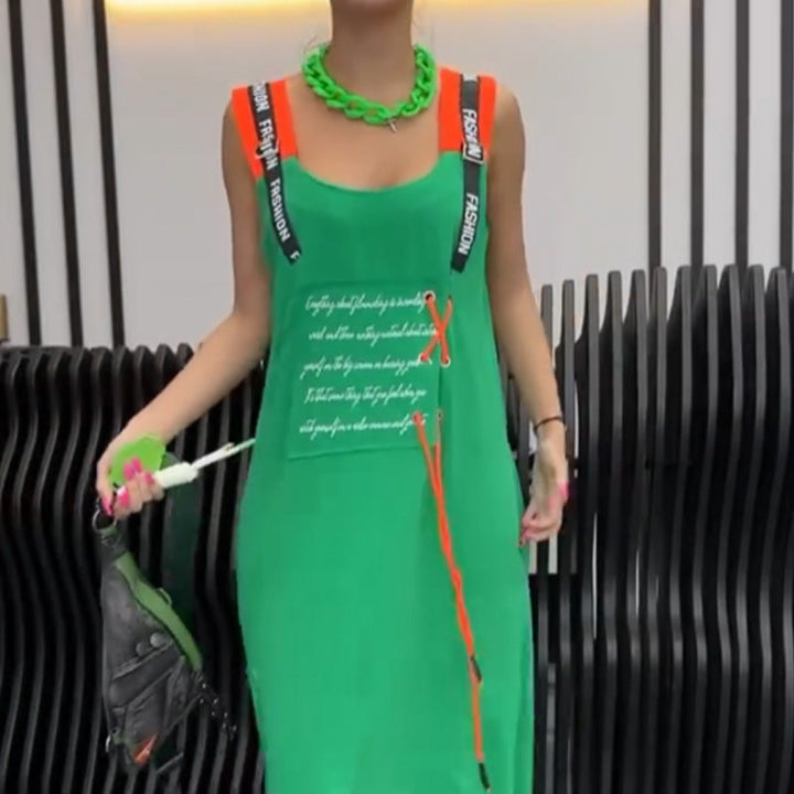 Wafia - Vestido Informal Sin Mangas Estampado